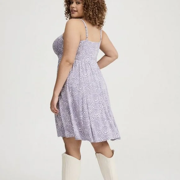 Torrid Super Soft Purple Mini Dress Size 0X - Picture 2 of 6